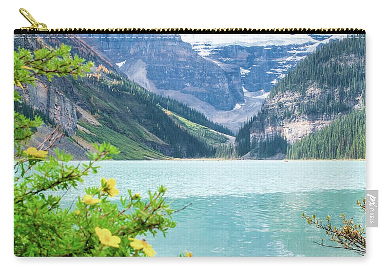 Alberta Zip Pouch featuring the photograph Lake Louise Banff #1 by Nick Mares