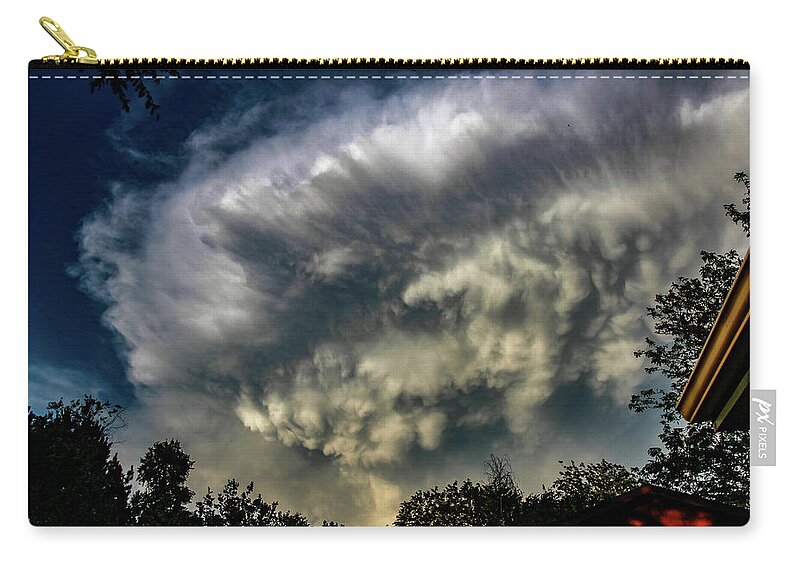 Nebraskasc Zip Pouch featuring the photograph Late Afternoon Nebraska Thunderstorms 074 #2 by Dale Kaminski