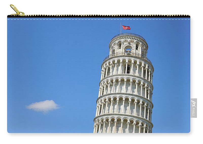 Arch Zip Pouch featuring the photograph Leaning Tower Of Pisa #1 by Martin Ruegner