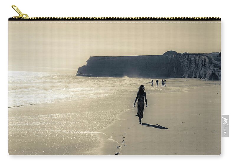 Footprints Zip Pouch featuring the photograph Leave Nothing but Footprints #1 by Alex Lapidus