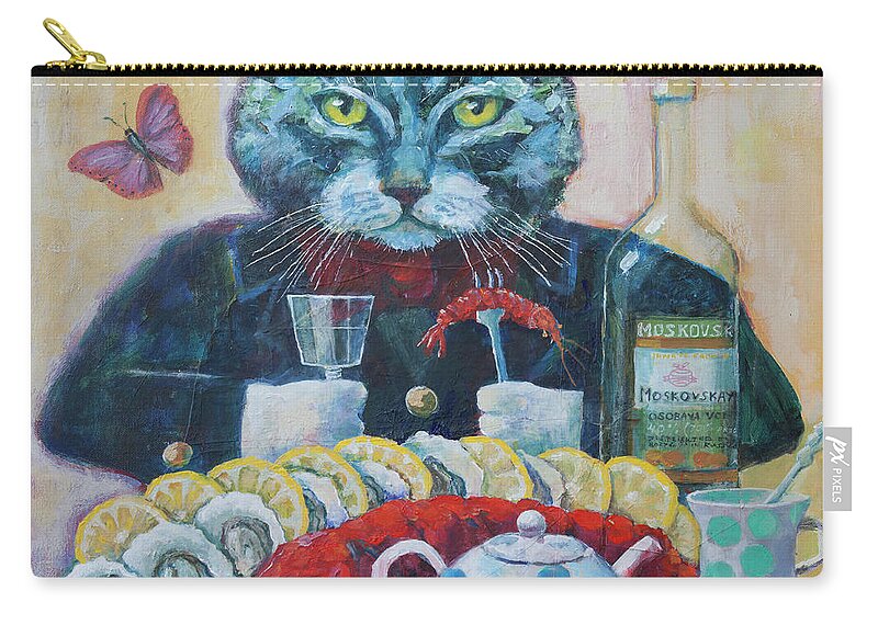  Zip Pouch featuring the painting Life Is Good #1 by Maxim Komissarchik