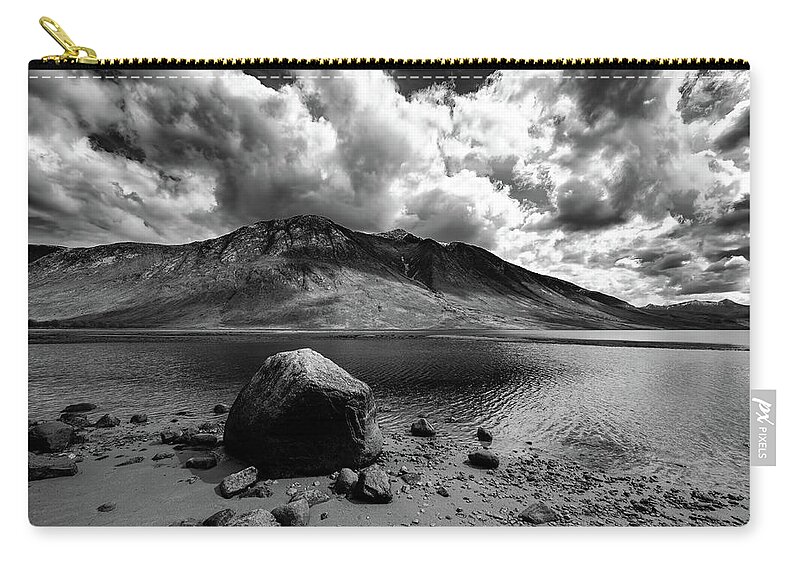 Loch Etive Zip Pouch featuring the mixed media Loch Etive #1 by Smart Aviation