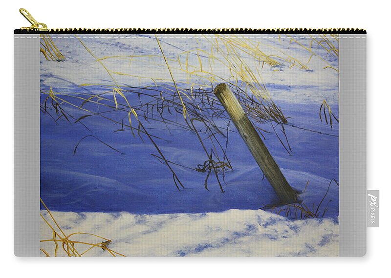 Lonely Relic Zip Pouch featuring the painting Lonely Relic #1 by Tammy Taylor