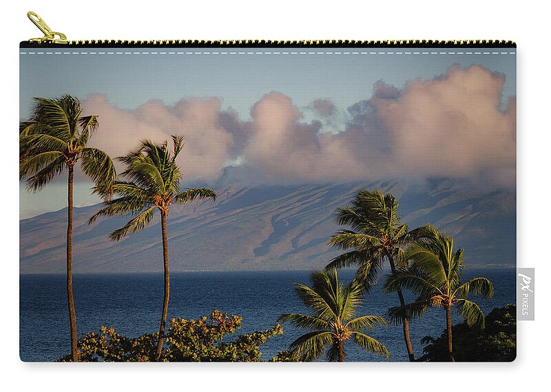 Hawaii Zip Pouch featuring the photograph Maui Palms #2 by Jeff Phillippi