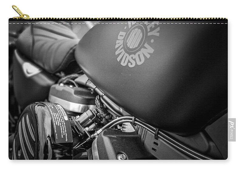 Harley Davidson Zip Pouch featuring the photograph Mc007 by Howard Roberts