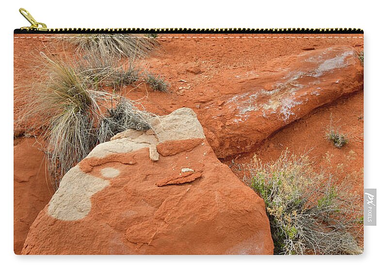 Moab Zip Pouch featuring the photograph Moab's Redrock Desert #1 by Ray Mathis