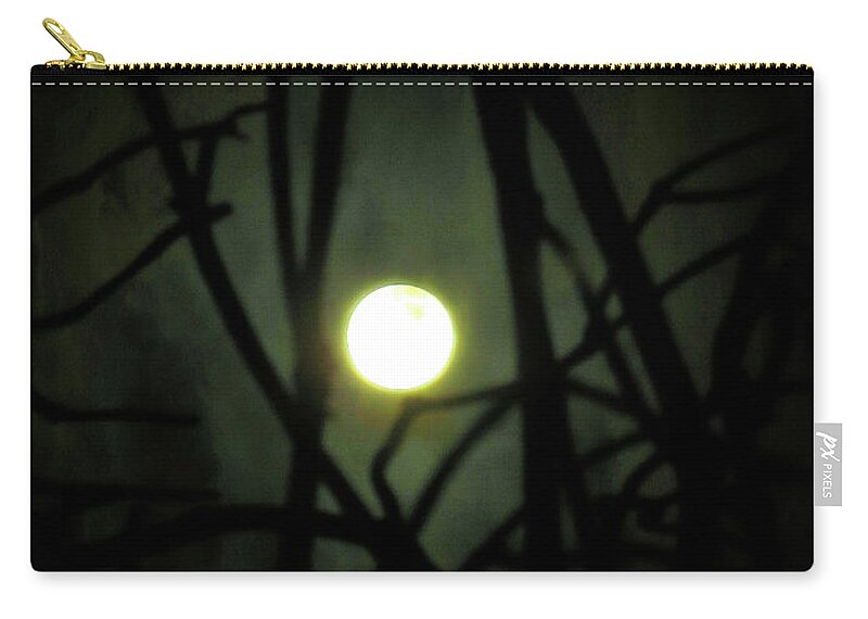 Moon Zip Pouch featuring the photograph Moon Glow #1 by Linda Stern