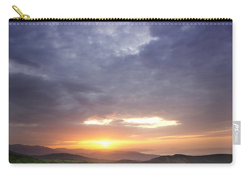 Scenics Zip Pouch featuring the photograph Mountains #1 by Vidok