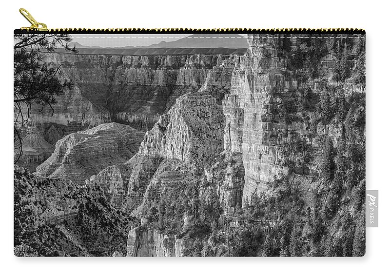 Disk1216 Zip Pouch featuring the photograph North Rim, Grand Canyon #1 by Tim Fitzharris