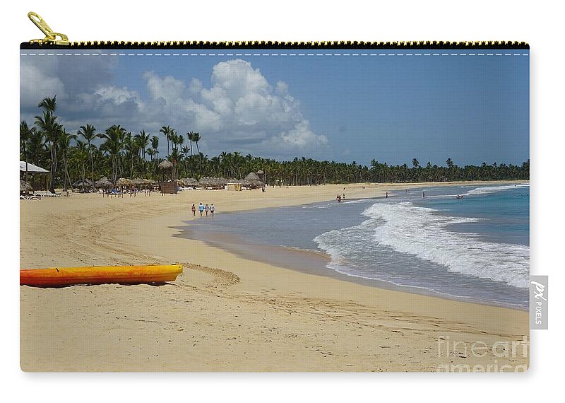 Beach Zip Pouch featuring the photograph On the Beach #1 by Jimmy Clark