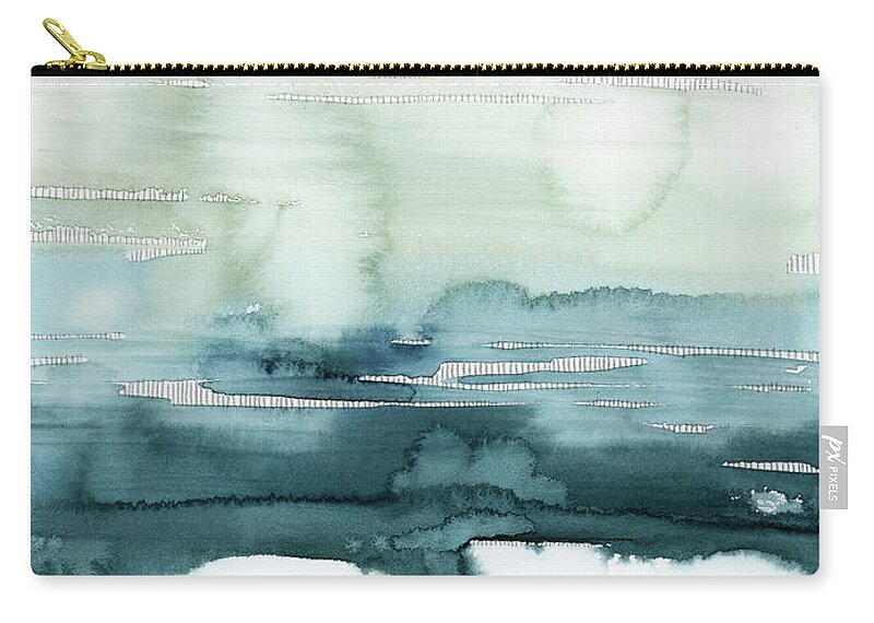 Abstract Zip Pouch featuring the painting Organic Cascade II by Grace Popp