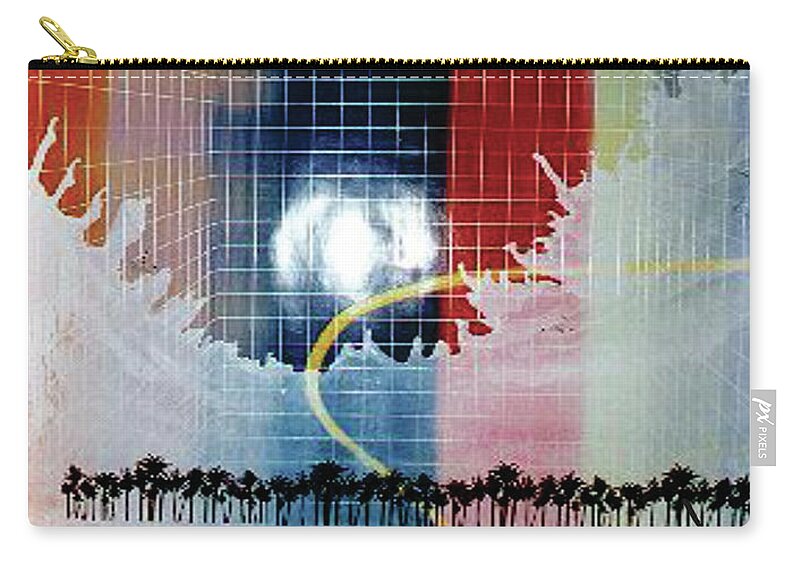  Zip Pouch featuring the digital art Palm Trees #1 by Jimmy Williams