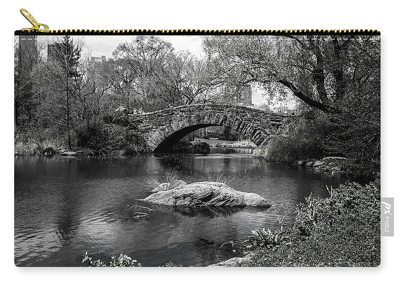 Bridge Zip Pouch featuring the photograph Park Bridge by Stuart Manning