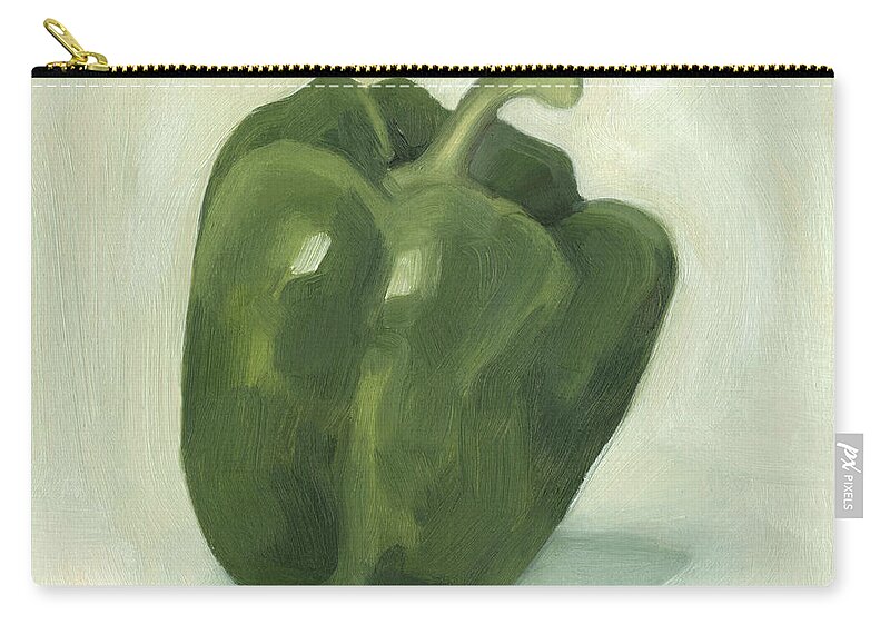 Kitchen Carry-all Pouch featuring the painting Pepper Study I by Emma Scarvey
