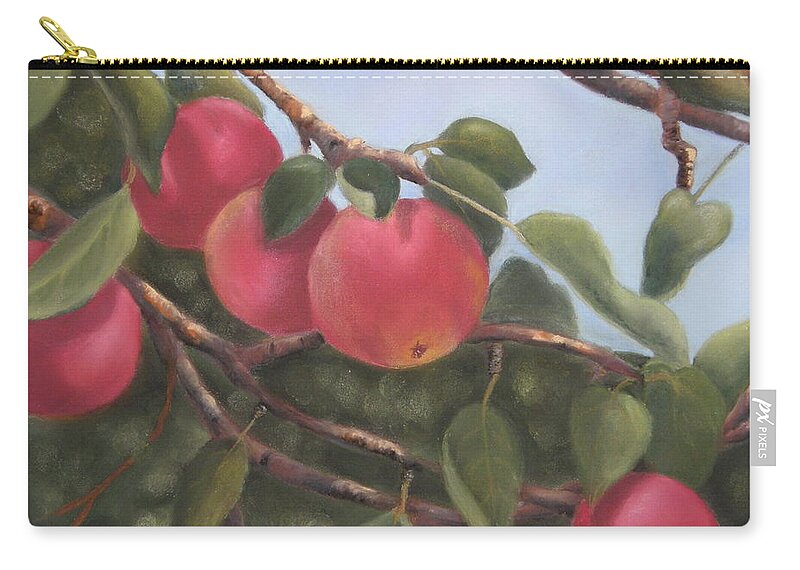 Apples Zip Pouch featuring the pastel Perfect for Picking by Carol Corliss