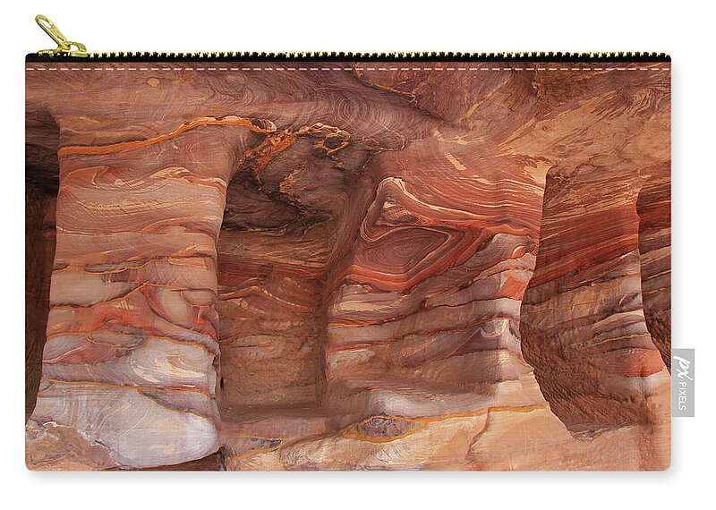 Petra Carry-all Pouch featuring the photograph Petra, Jordan by Richard Krebs