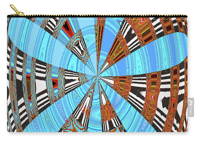Phoenix Building Zip Pouch featuring the digital art Phoenix Building Abstract #1 by Tom Janca