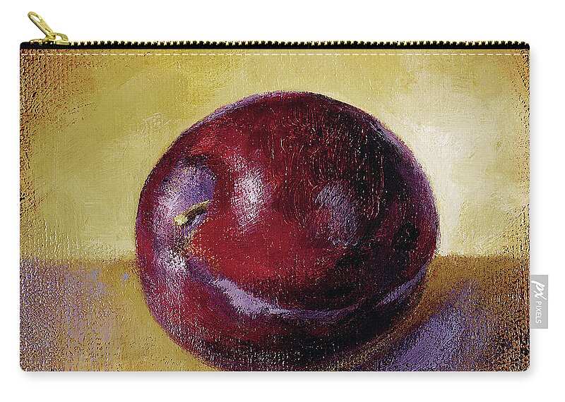 Plum Zip Pouch featuring the painting Plum by Lanie Loreth
