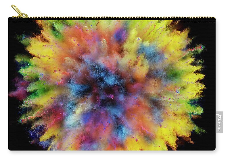 Vitality Zip Pouch featuring the photograph Powder Explosion #1 by Biwa Studio
