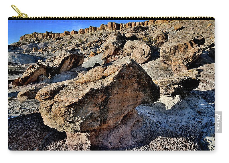 Red Point Zip Pouch featuring the photograph Red Point Boulder Field #1 by Ray Mathis