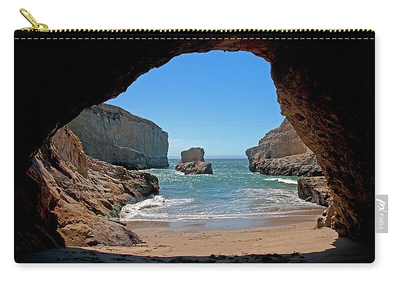 Scenics Zip Pouch featuring the photograph Rustic Davenport Coast #1 by Mitch Diamond