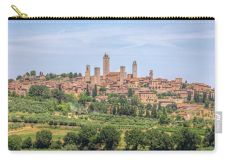 San Gimignano Zip Pouch featuring the photograph San Gimignano - Italy #1 by Joana Kruse