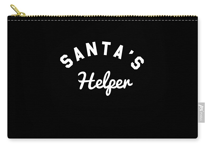 Helper Zip Pouch featuring the digital art Santas Helper #1 by Flippin Sweet Gear