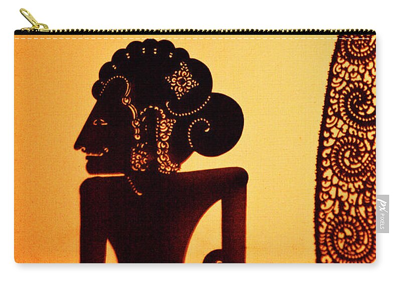 Hinduism Zip Pouch featuring the photograph Shadow, Or Wayang, Puppets, Ubud , Bali #1 by John W Banagan