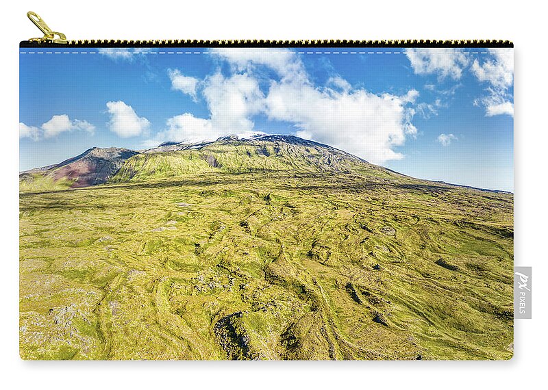 David Letts Zip Pouch featuring the photograph Snowcapped Volcano II by David Letts
