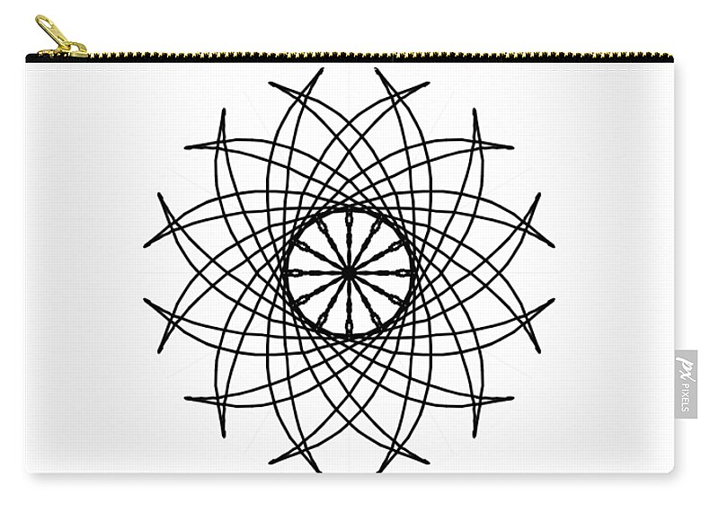 Spiral Zip Pouch featuring the digital art Spiral Graphic Design by Delynn Addams