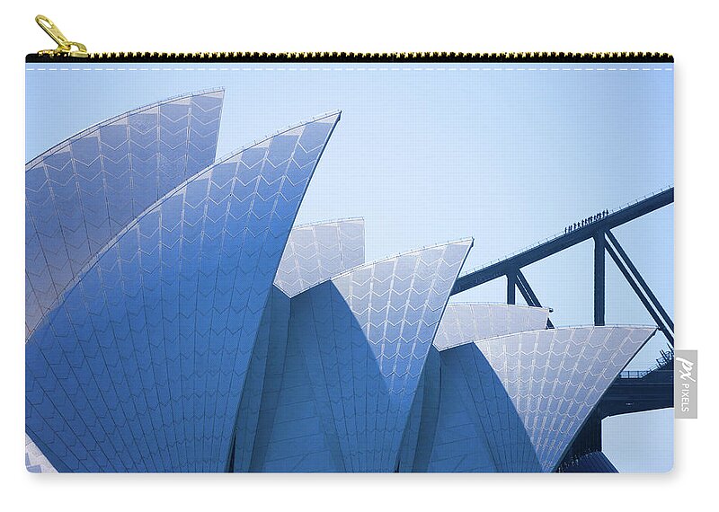 Outdoors Zip Pouch featuring the photograph Sydney Opera House #1 by Michael Dunning
