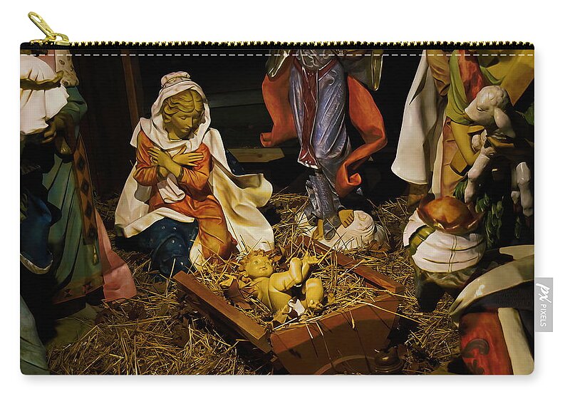  Zip Pouch featuring the photograph The Nativity by Jack Wilson