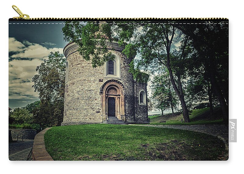 Ancient Zip Pouch featuring the photograph the Rotunda of St Martin in Vysehrad #1 by Vivida Photo PC