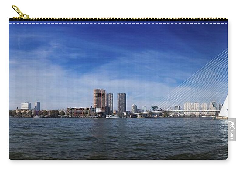 Rotterdam Zip Pouch featuring the photograph The Skyline of Rotterdam #1 by Robert Grac