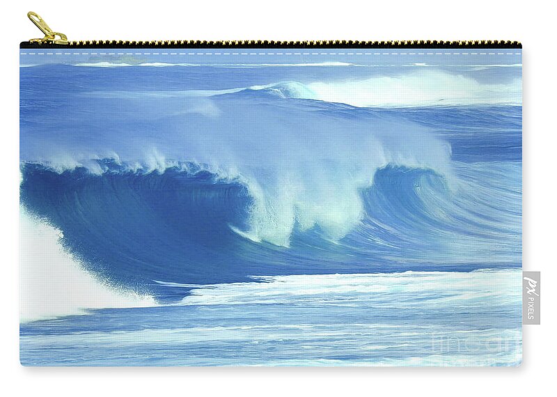Ocean Waves Zip Pouch featuring the photograph The Wave #1 by Scott Cameron