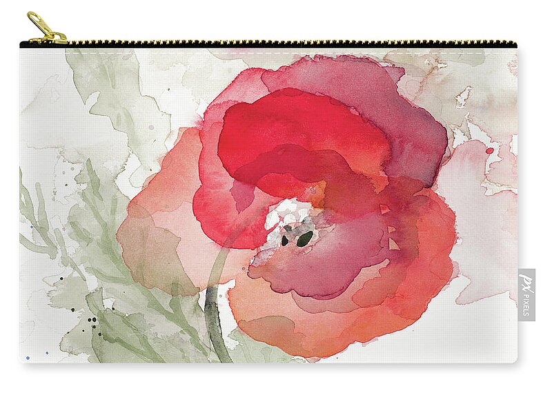 Translucent Carry-all Pouch featuring the painting Translucent Poppy II by Lanie Loreth
