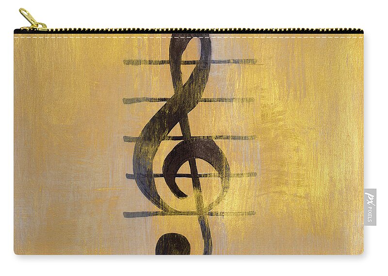 Treble Carry-all Pouch featuring the painting Treble Clef by Lanie Loreth