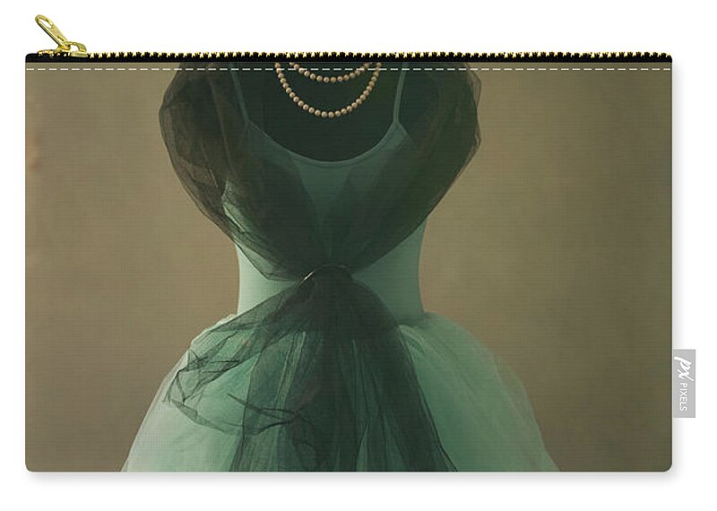 Tulle Zip Pouch featuring the photograph A tutu on a mannequin by Jelena Jovanovic