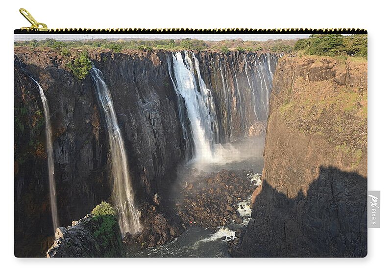 Waterfall Zip Pouch featuring the photograph Victoria Falls #2 by Ben Foster