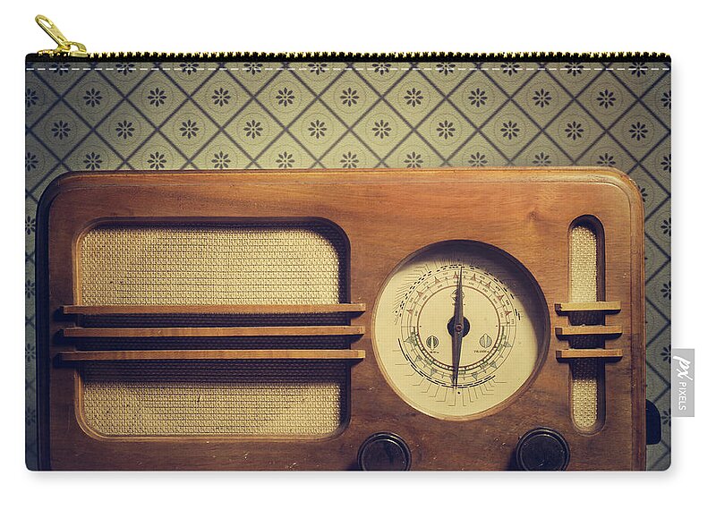 Radio Zip Pouch featuring the photograph Vintage Radio Still life by Jelena Jovanovic