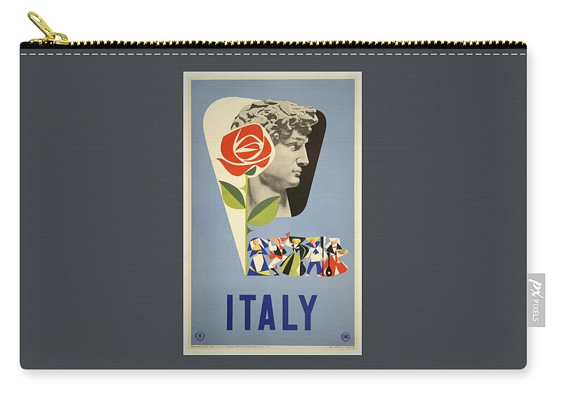 Italy Zip Pouch featuring the painting Vintage Travel Poster - Italy #1 by Esoterica Art Agency