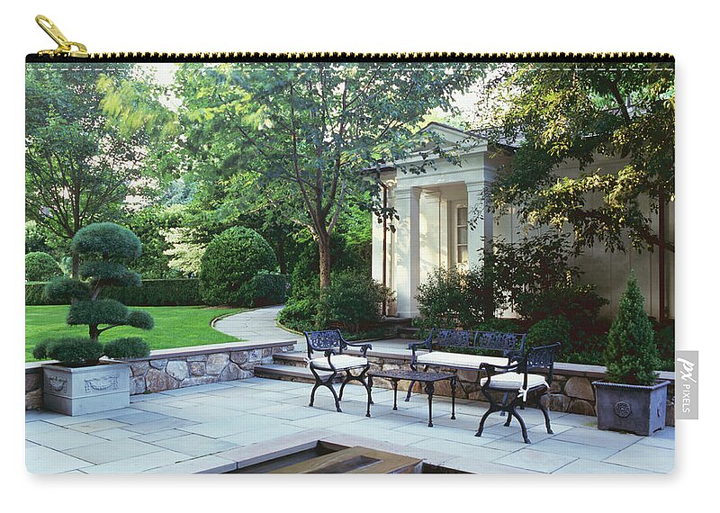 Grass Zip Pouch featuring the photograph Water Feature #1 by Richard Felber