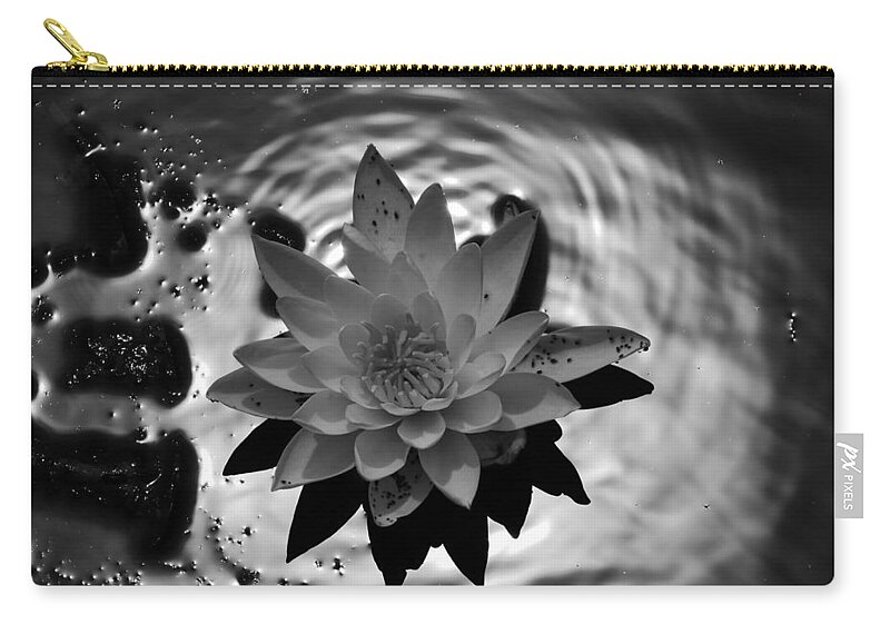 Jane Ford Zip Pouch featuring the photograph Water lily #1 by Jane Ford