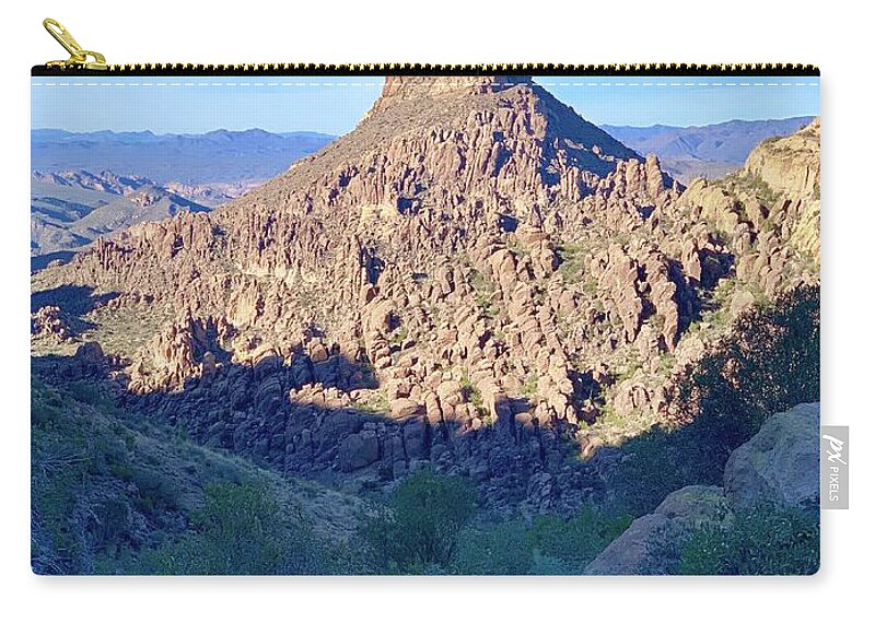 Photography Zip Pouch featuring the photograph Weavers Needle #1 by Sean Griffin