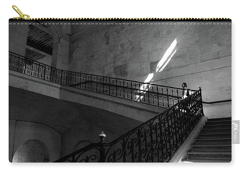 Stairs Zip Pouch featuring the photograph Where Does It Lead? by Edward Lee