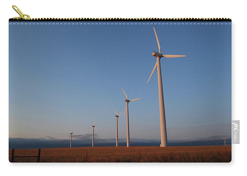 Scenics Zip Pouch featuring the photograph Wind Power #1 by Image By Brent R. Carreau