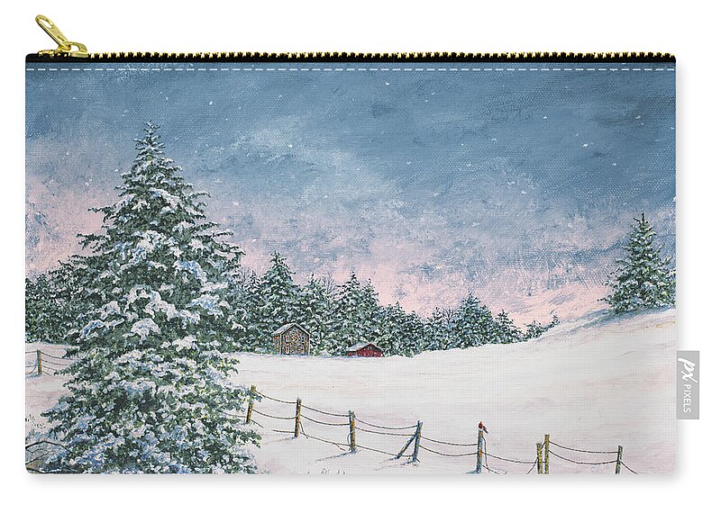 Winter Carry-all Pouch featuring the painting Winter Mornings by James Redding
