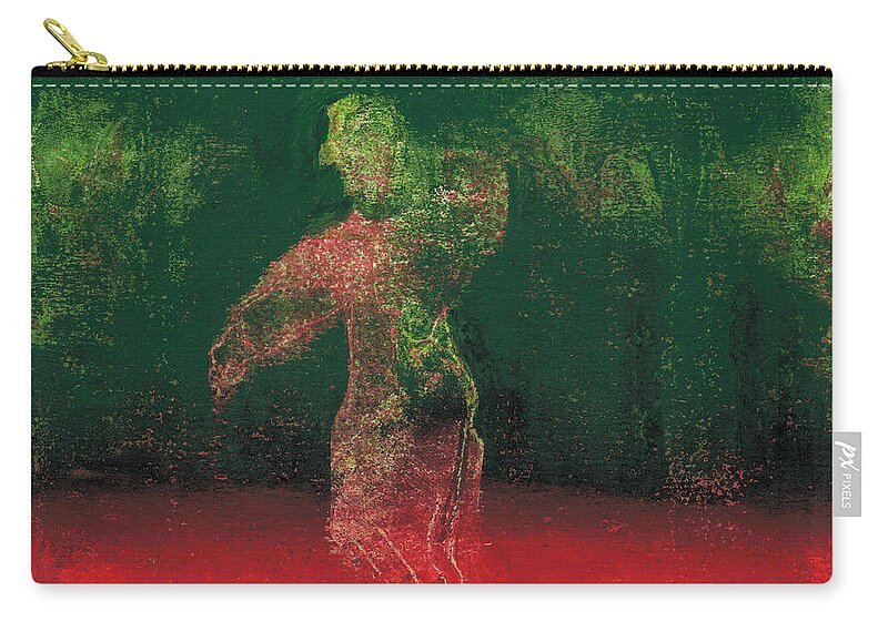 Ghostly Zip Pouch featuring the painting Woman Dancing in the Garden #1 by Edgeworth Johnstone