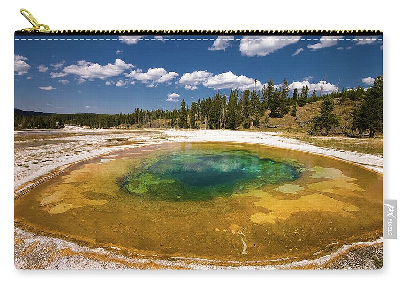 Scenics Zip Pouch featuring the photograph Yellowstone #1 by Alfredo Mancia