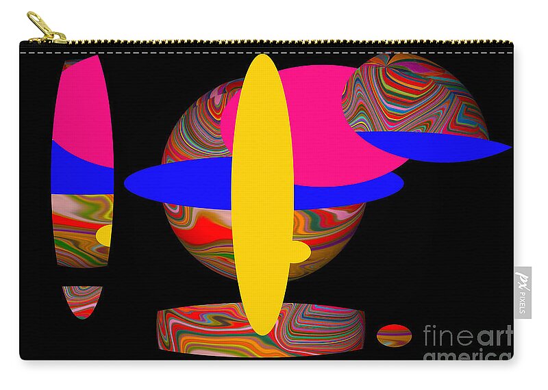 Walter Paul Bebirian: Volord Kingdom Art Collection Grand Gallery Zip Pouch featuring the digital art 10-4-2069f by Walter Paul Bebirian